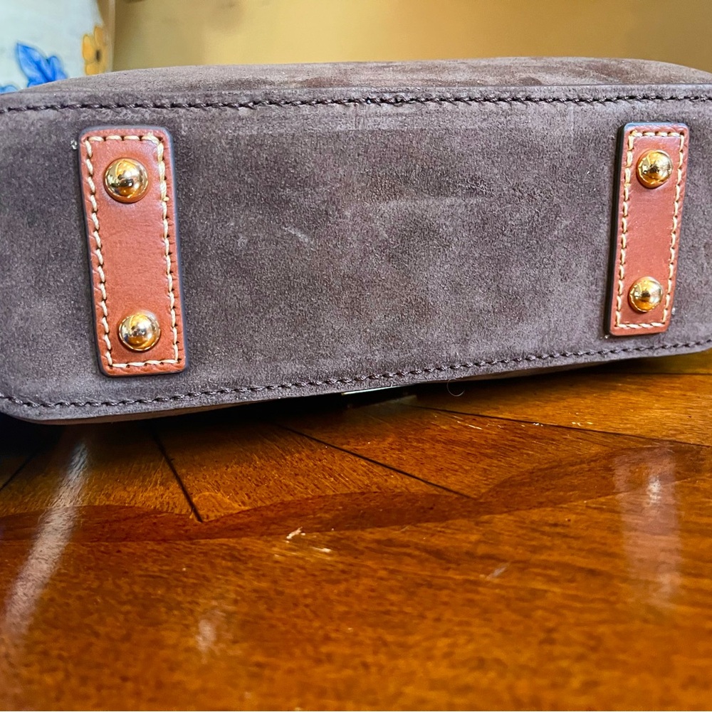 Dooney & Bourke Brown Suede and Leather Women’s Crossbody NWT - Picture 5 of 7